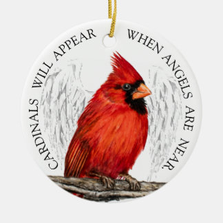 Cardinals Appear When Angels Are Near Customised Ceramic Ornament