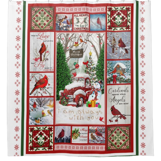 Cardinals Appear When Angels Are Near Gifts Shower Curtain (Front)