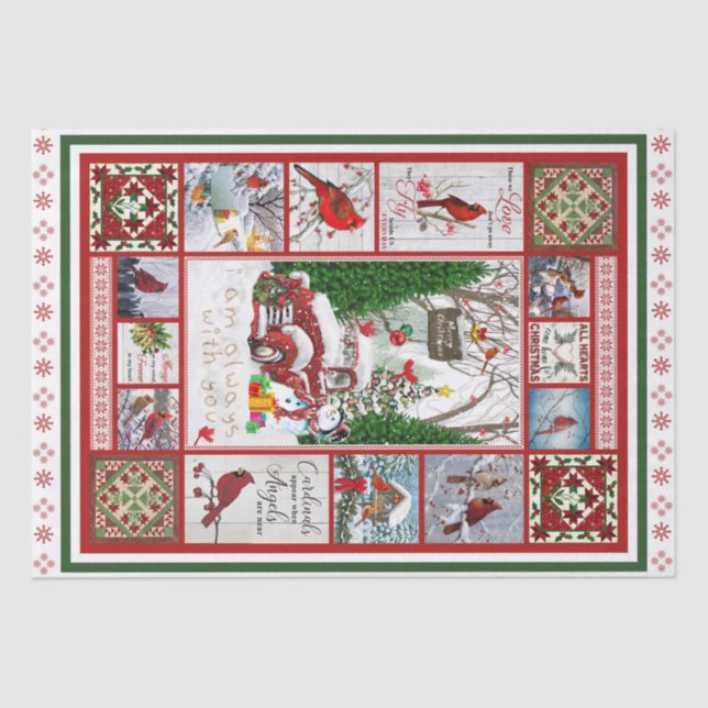 Cardinals Appear When Angels Are Near Gifts Tissue Paper (Front)