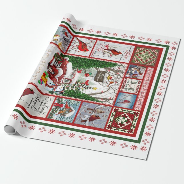 Cardinals Appear When Angels Are Near Gifts Wrapping Paper (Unrolled)