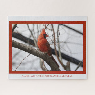 Cardinals appear when angels are near jigsaw puzzle