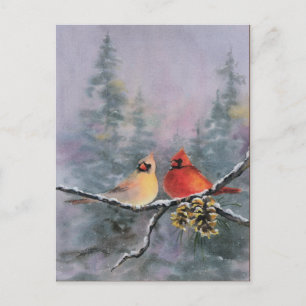 CARDINALS by SHARON SHARPE Postcard