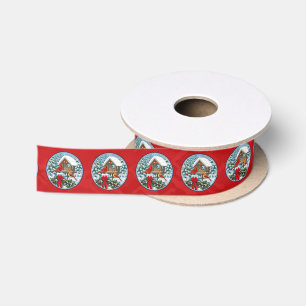 Cardinals Christmas Birdfeeder Red Satin Ribbon