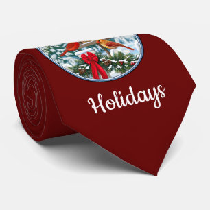 Cardinals Christmas Feast Blue Tie