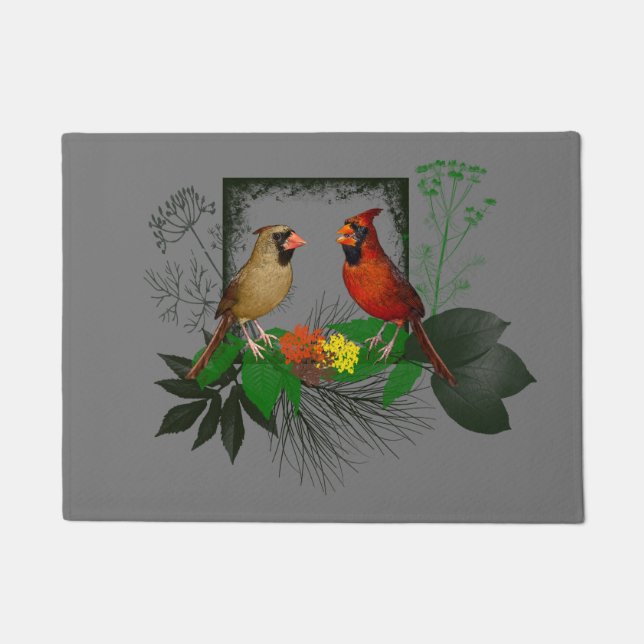 Cardinals Corner Door Mat (Grey) (Front)