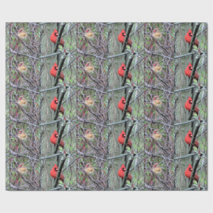 Cardinals Couple Wrapping Paper