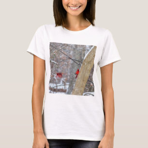 Cardinals in the Snow T-Shirt