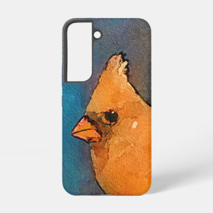 Cardinals on the Fence Painting - Original Art Samsung Galaxy Case