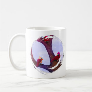 Cardinals Perched On A Tree Holiday Mug