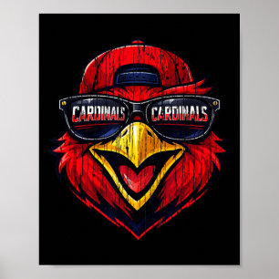 Cardinals Retro Gift for Men Women Boys Girls Kids Poster