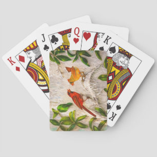 Cardinals Singing of love Playing Cards