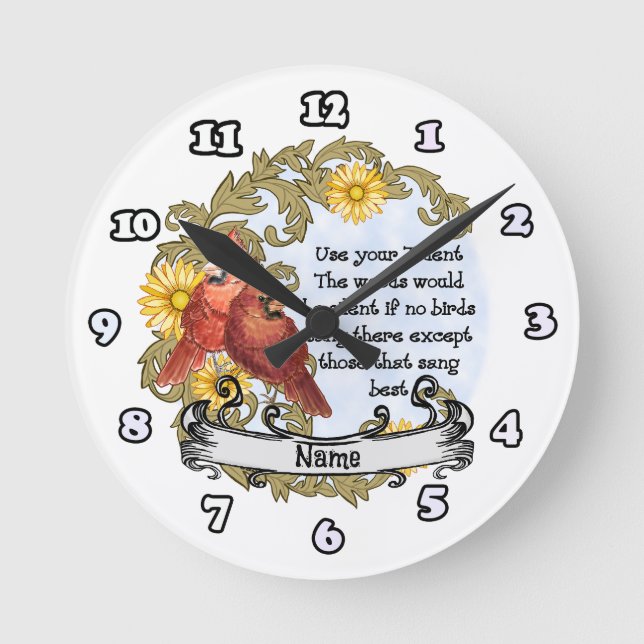 Cardinals Talent  Clock  (Front)