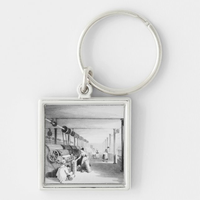 Carding, Drawing and Roving Key Ring (Front)