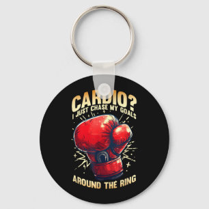 Cardio_ JUST Chase My Goals Around The Ring Key Ring