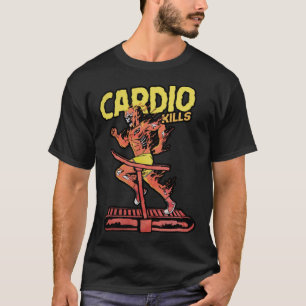 Cardio Kills Skeleton Skull  Running Marathon Runn T-Shirt