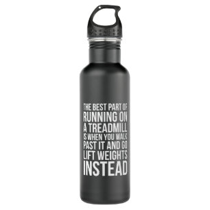 Cardio, Treadmill Running vs Lifting - Funny Gym 710 Ml Water Bottle