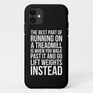Cardio, Treadmill Running vs Lifting - Funny Gym iPhone 11 Case