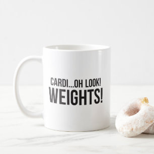 Cardio vs Weights - Funny Novelty Gym Workout Coffee Mug