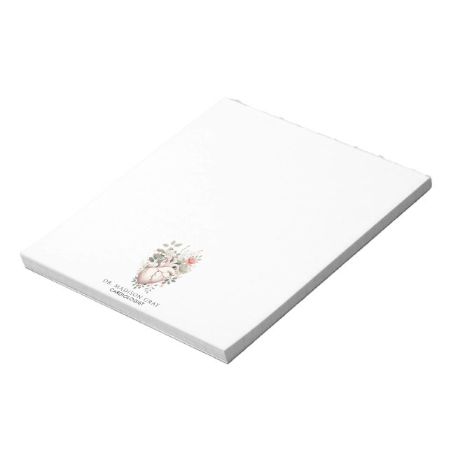 Cardiologist Anatomical Heart Notepad (Rotated)