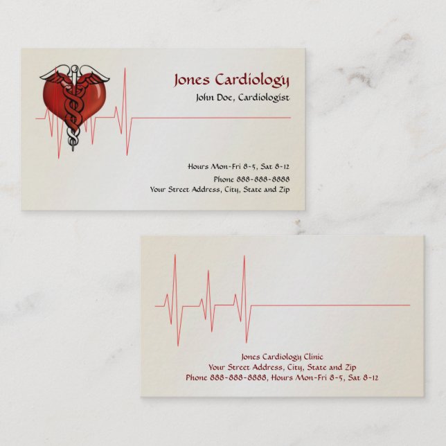 Cardiologist  Business Card (Front/Back)