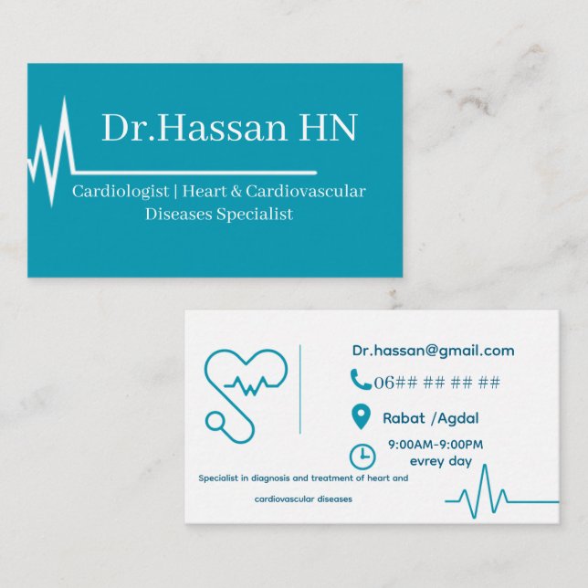 Cardiologist Business Card (Front/Back)