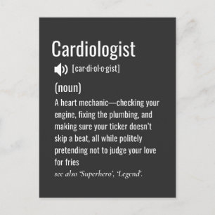 Cardiologist Definition Postcard