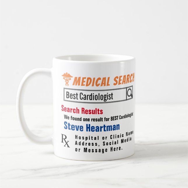 Cardiologist Funny Search Gift Mug (Left)