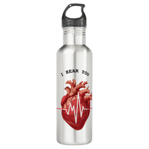 cardiologist heart doctor cardiology ECG EKG 710 Ml Water Bottle