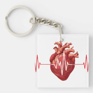 Cardiologist Heart Doctor Cardiology medical Nurse Key Ring