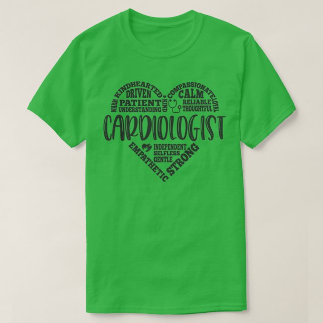 Cardiologist heart doctor Physician T-Shirt (Design Front)