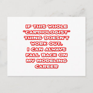Cardiologist Humour ... Modelling Career Postcard