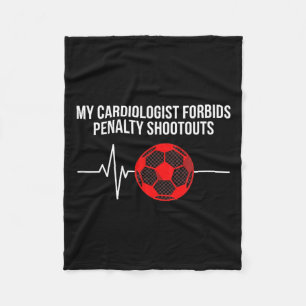 Cardiologist Penalty Shootout Funny Soccer Fan Fleece Blanket
