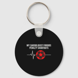 Cardiologist Penalty Shootout Funny Soccer Fan Key Ring