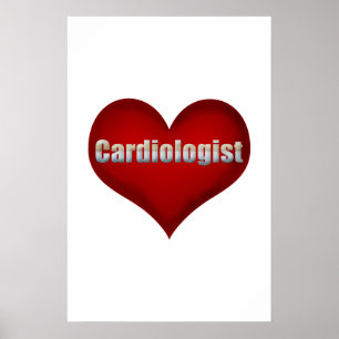 Cardiologist Red Heart Poster