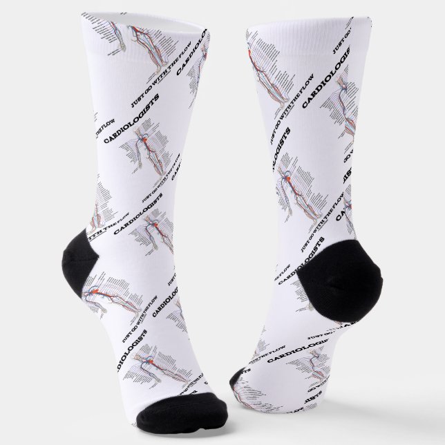 Cardiologists Just Go With The Flow Circulation Socks (Angled)