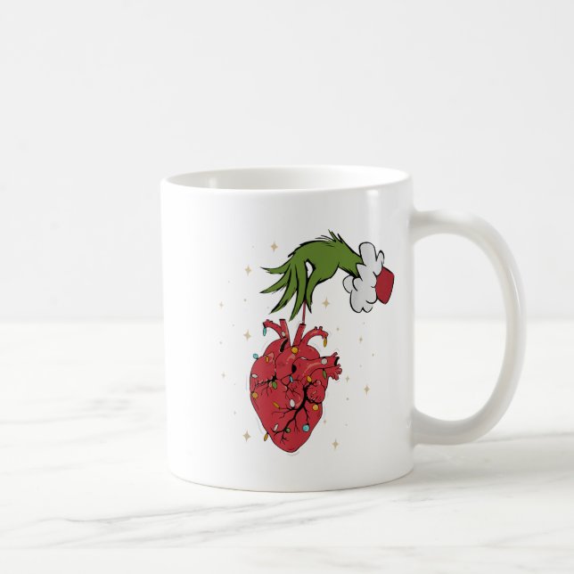 Cardiology Anatomy Hear Christmas Nurse Xmas Pajam Coffee Mug (Right)