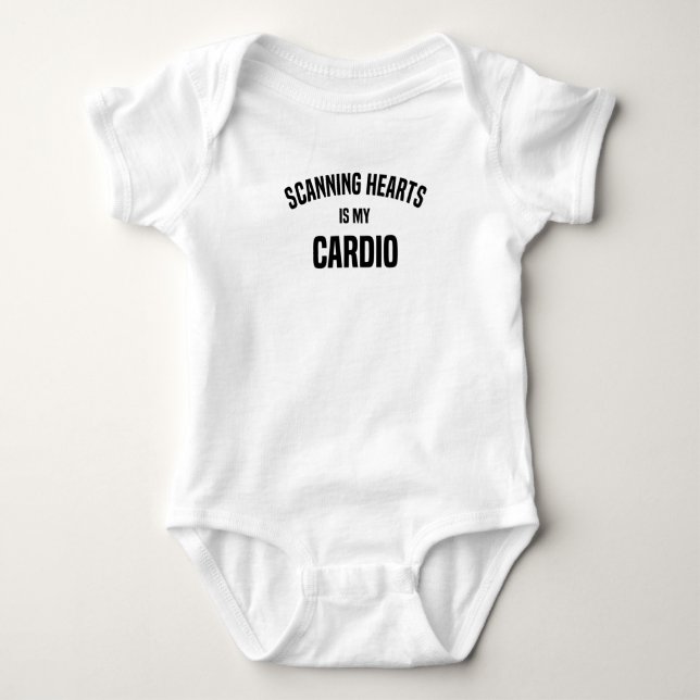 Cardiology Cardiac Surgeon Cardiologist Heart Baby Bodysuit (Front)