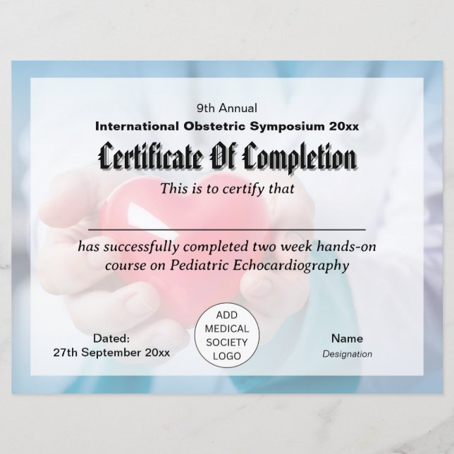 Cardiology Cardiothoracic Conference Certificate (Front)