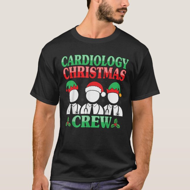 Cardiology Christmas Crew Santa Hat Cardiologist X T-Shirt (Front)