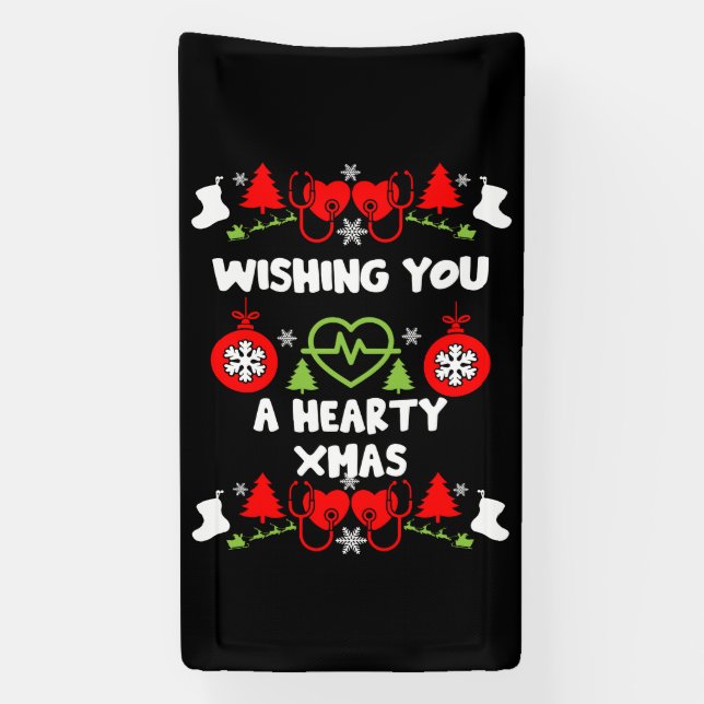 Cardiology Christmas Medical Staff Gifts Banner (Vertical)