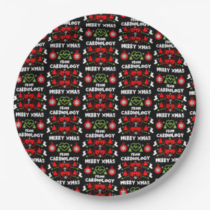 Cardiology Christmas Medical Staff Gifts Paper Plate
