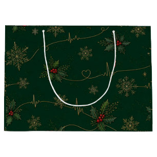 Cardiology EKG ECG Electrocardiogram Christmas Bag