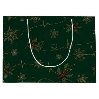 Cardiology EKG ECG Electrocardiogram Christmas Bag