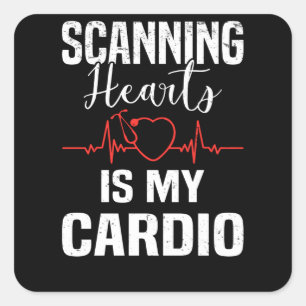 Cardiology Heart Surgery Heartbeat Cardiologist Square Sticker