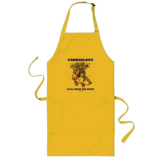 Cardiology Is All About The Heart (Anatomical) Long Apron (Front)