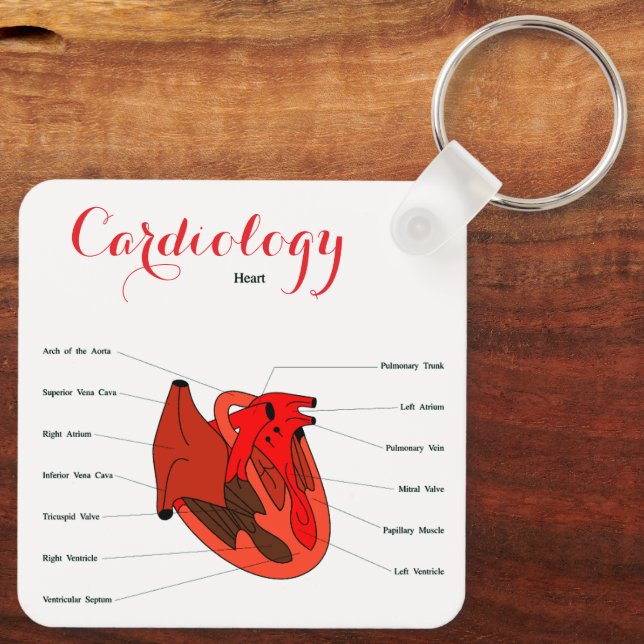 "Cardiology Key Ring" Key Ring (Back)