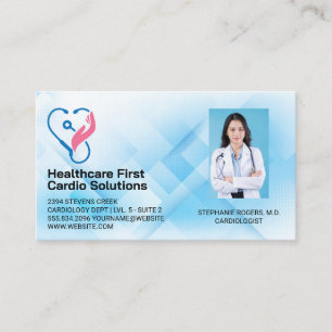 Cardiology Logo Medicine Physician Business Card