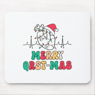Cardiology Nurse Christmas Ecg Heart Anatomy Tachy Mouse Pad
