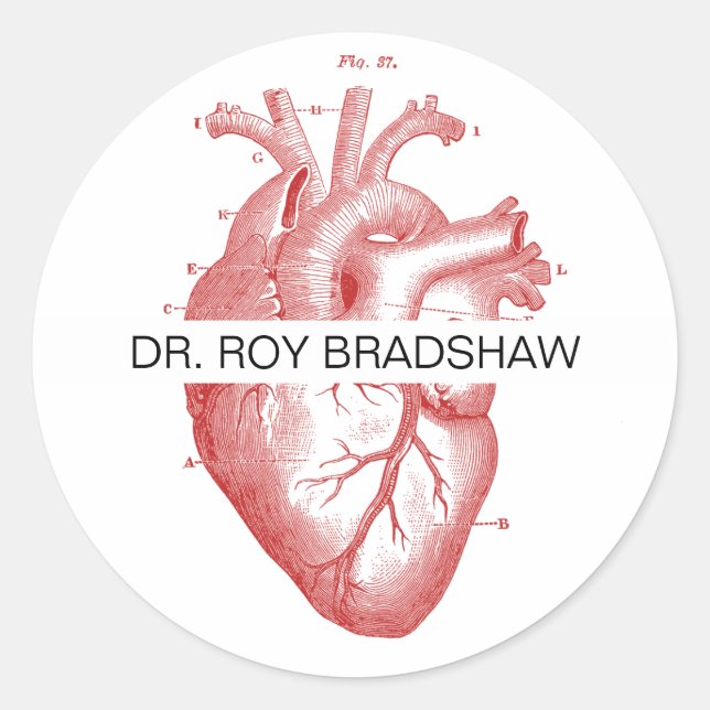 Cardiology Or Cardiologist  Classic Round Sticker (Front)
