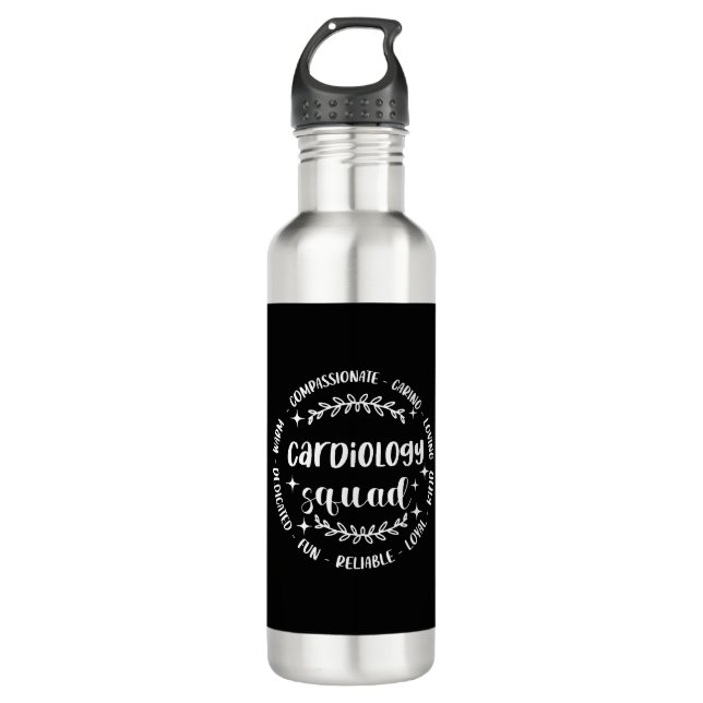 Cardiology Squad Cardiologist Cardiologists Surgeo 710 Ml Water Bottle (Front)